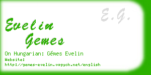 evelin gemes business card